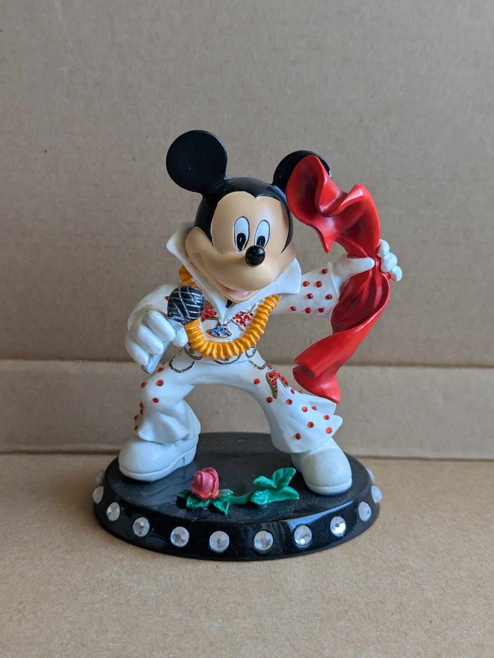 Mickey's Magical Tribute To The King Elvis Figurine Jumpsuit Salute  Americana